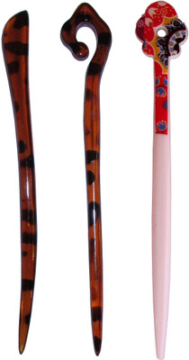 

GRAH Combo of Multi Color Juda Sticks Bun Stick(Multicolor)