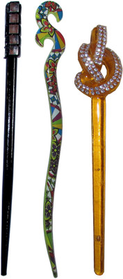 

SHOOK Combo of Multi Color Juda Sticks Bun Stick(Multicolor)