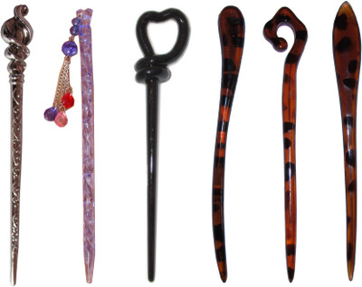 

SHINI Combo of Multi Color Juda Sticks Bun Stick(Multicolor)