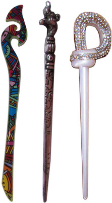 

SHRBAT Combo of Multi Color Juda Sticks Bun Stick(Multicolor)