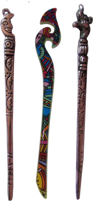 

MUBARAK Combo of Multi Color Juda Sticks Bun Stick(Multicolor)