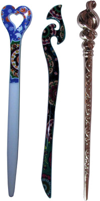 

RUMALIO Combo of Multi Color Juda Sticks Bun Stick(Multicolor)