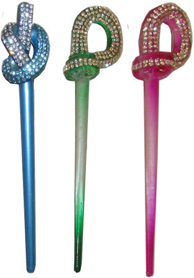 

PAHACHAN Combo of Multi Color Juda Sticks Bun Stick(Multicolor)