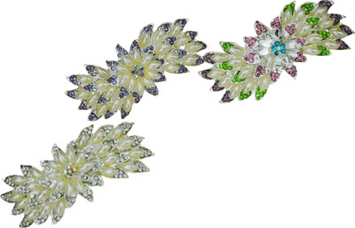 

ZEVORA Set of Three Stone Studded Hair Clips For Women & Girls For Wedding Party Hair Clip(Multicolor)