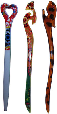 

GENIIO Combo of Multi Color Juda Sticks Bun Stick(Multicolor)