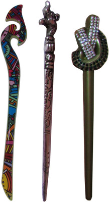 

JEETA Combo of Multi Color Juda Sticks Bun Stick(Multicolor)