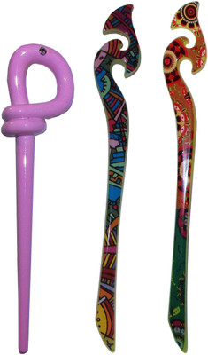 

GEET Combo of Multi Color Juda Sticks Bun Stick(Multicolor)