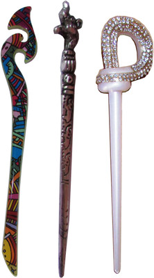 

MUKTT Combo of Multi Color Juda Sticks Bun Stick(Multicolor)