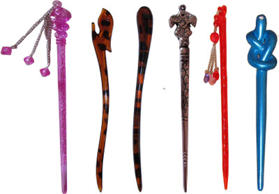 

SHHH Combo of Multi Color Juda Sticks Bun Stick(Multicolor)