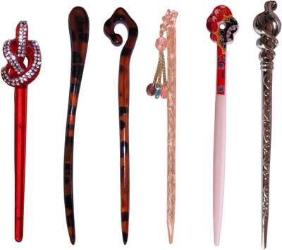 

SHRARATI Combo of Multi Color Juda Sticks Bun Stick(Multicolor)