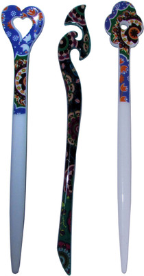 

MUKKOP Combo of Multi Color Juda Sticks Bun Stick(Multicolor)