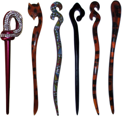 

SHUBHAGUDDU Combo of Multi Color Juda Sticks Bun Stick(Multicolor)