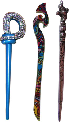 

GRAVY Combo of Multi Color Juda Sticks Bun Stick(Multicolor)