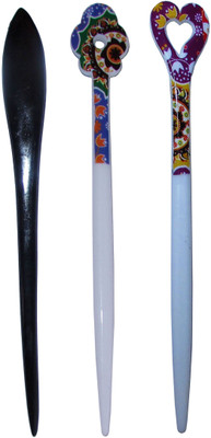 

DIVYA Combo of Multi Color Juda Sticks Bun Stick(Multicolor)