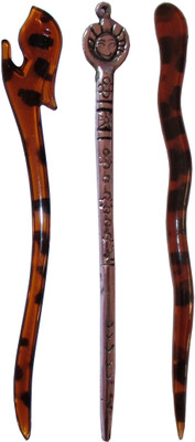 

MUBARAK Combo of Multi Color Juda Sticks Bun Stick(Multicolor)