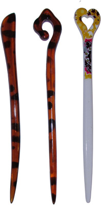 

GRAH Combo of Multi Color Juda Sticks Bun Stick(Multicolor)