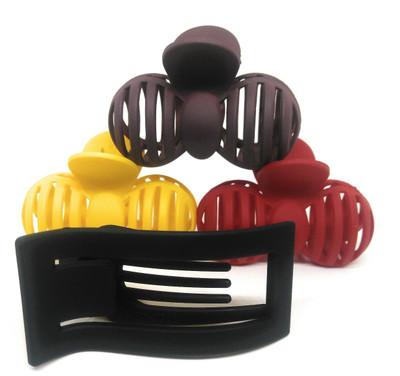 

Khubsurat Hair Clutcher / Hair Claw Clip, Set of 4 Pieces, Assorted Color & Designs, Smooth Touch Feel Bun Clip, Hair Claw, Hair Clip(Multicolor)
