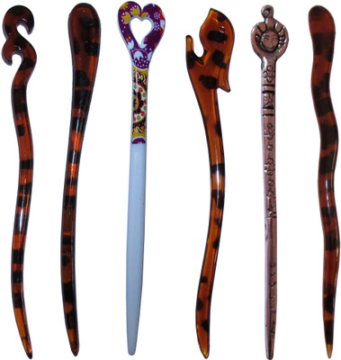 

MAUSAI Combo of Multi Color Juda Sticks Bun Stick(Multicolor)