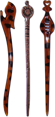 

ROOD Combo of Multi Color Juda Sticks Bun Stick(Multicolor)