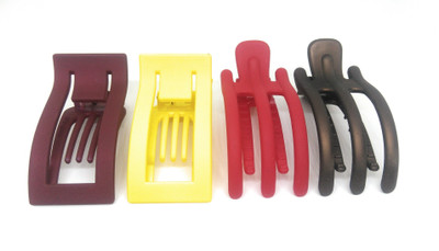 

Khubsurat Hair Clutcher / Hair Claw Clip, Set of 4 Pieces, Assorted Color & Designs, Smooth Touch Feel Bun Clip, Hair Claw, Hair Clip(Multicolor)
