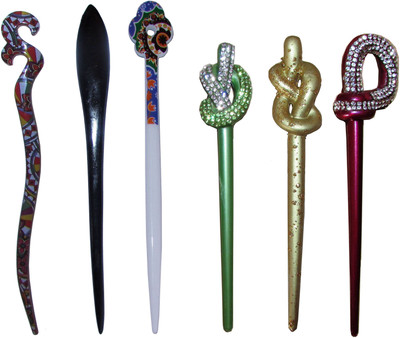 

DILLO Combo of Multi Color Juda Sticks Bun Stick(Multicolor)