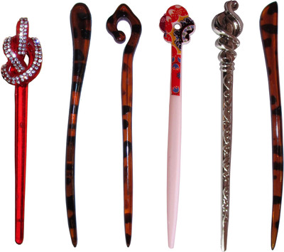 

MUK Combo of Multi Color Juda Sticks Bun Stick(Multicolor)
