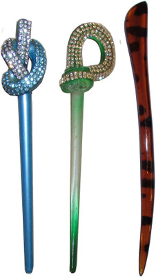 

MOHABAT Combo of Multi Color Juda Sticks Bun Stick(Multicolor)