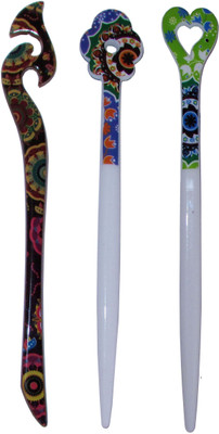 

GRAVY Combo of Multi Color Juda Sticks Bun Stick(Multicolor)