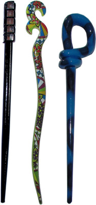 

GRIPP Combo of Multi Color Juda Sticks Bun Stick(Multicolor)