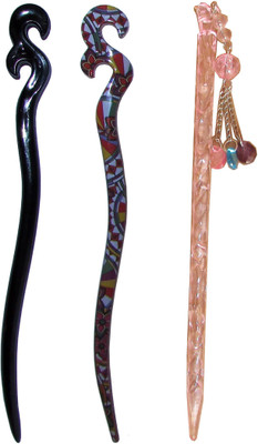 

KIPO Combo of Multi Color Juda Sticks Bun Stick(Multicolor)