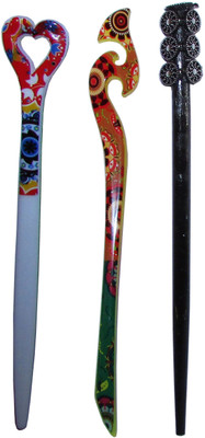 

JITU Combo of Multi Color Juda Sticks Bun Stick(Multicolor)