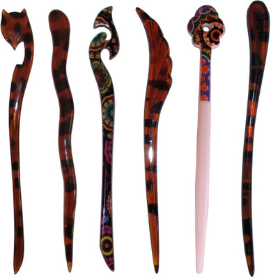 

MUK Combo of Multi Color Juda Sticks Bun Stick(Multicolor)