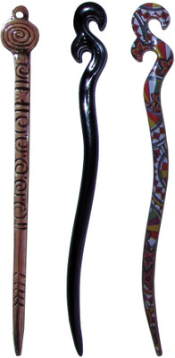 

MOOFI Combo of Multi Color Juda Sticks Bun Stick(Multicolor)