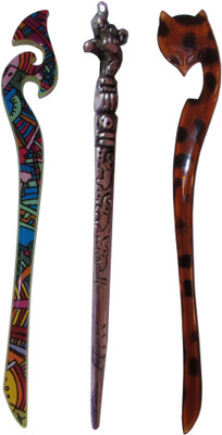 

MEHNAT Combo of Multi Color Juda Sticks Bun Stick(Multicolor)