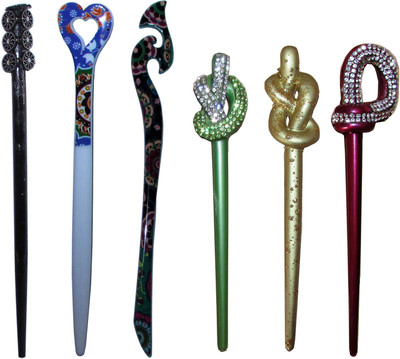 

SHUBHANGI Combo of Multi Color Juda Sticks Bun Stick(Multicolor)