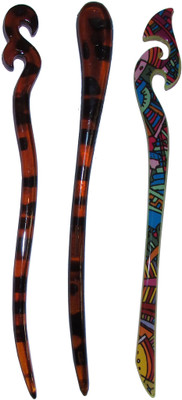 

KOOK Combo of Multi Color Juda Sticks Bun Stick(Multicolor)