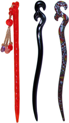 

GUJRATI Combo of Multi Color Juda Sticks Bun Stick(Multicolor)