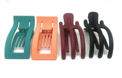 

Khubsurat Hair Clutcher / Hair Claw Clip, Set of 4 Pieces, Assorted Color & Designs, Smooth Touch Feel Bun Clip, Hair Claw, Hair Clip(Multicolor)