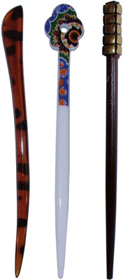 

GAGRAT Combo of Multi Color Juda Sticks Bun Stick(Multicolor)