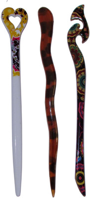 

SHIVA Combo of Multi Color Juda Sticks Bun Stick(Multicolor)