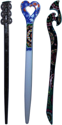 

SHABDII Combo of Multi Color Juda Sticks Bun Stick(Multicolor)