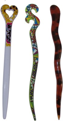 

Girish Combo of Multi Color Juda Sticks Bun Stick(Multicolor)