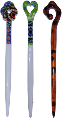 

XPRESSBOO Combo of Multi Color Juda Sticks Bun Stick(Multicolor)