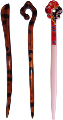 

GENIIO Combo of Multi Color Juda Sticks Bun Stick(Multicolor)