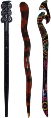 

RUKSAT Combo of Multi Color Juda Sticks Bun Stick(Multicolor)