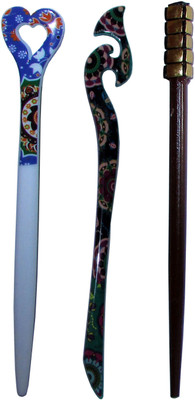 

GURUKUL Combo of Multi Color Juda Sticks Bun Stick(Multicolor)