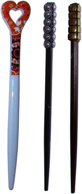 

GRAVY Combo of Multi Color Juda Sticks Bun Stick(Multicolor)