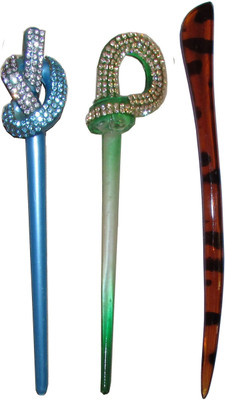 

BEEP Combo of Multi Color Juda Sticks Bun Stick(Multicolor)