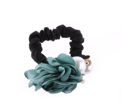 

Bolt Hair609 green flower rubber band for girls and party Rubber Band(Green)