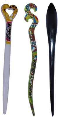 

TAKAAT Combo of Multi Color Juda Sticks Bun Stick(Multicolor)
